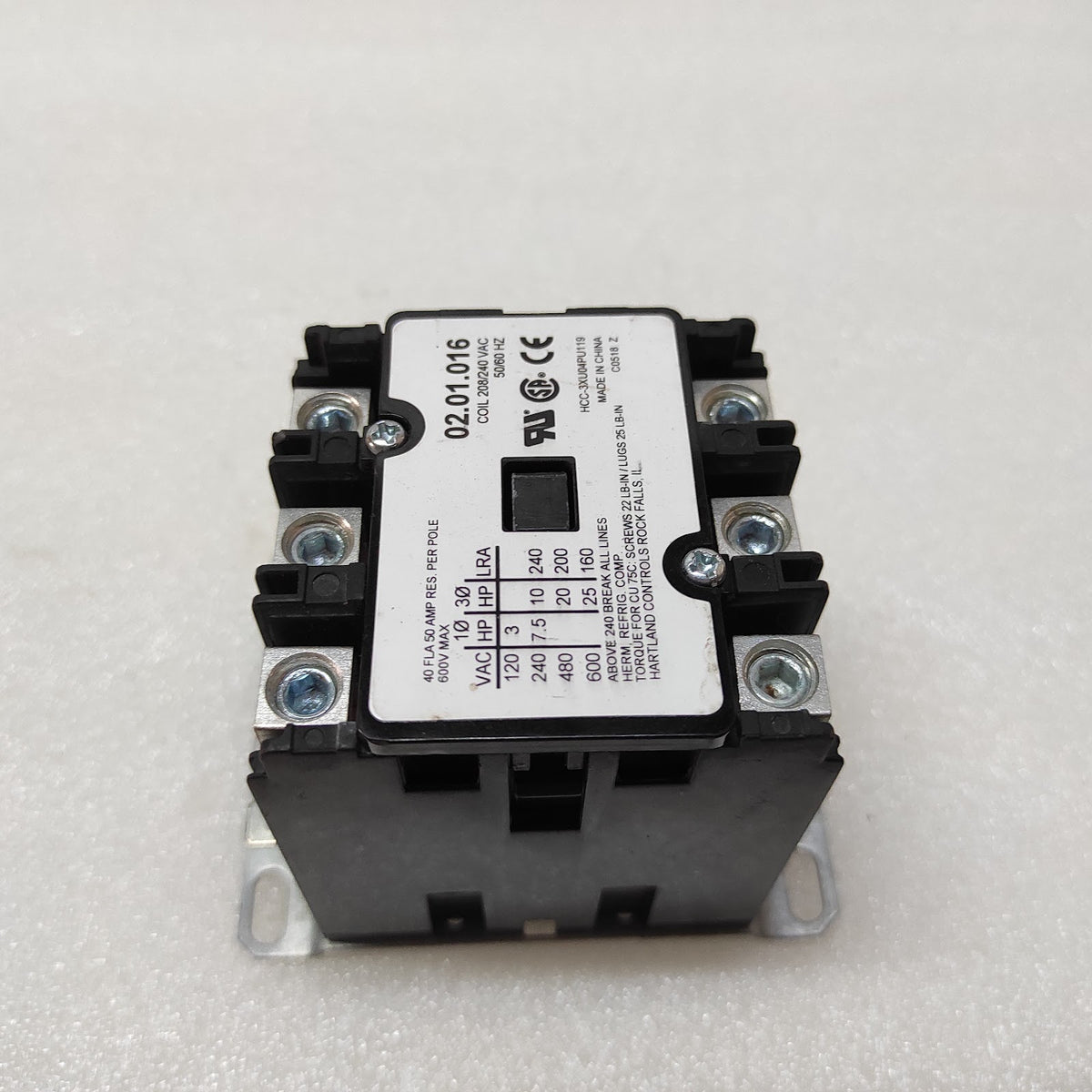 02.01.016 MAGNETIC CONTACTOR HCC-3XU04PU119 208/240VAC