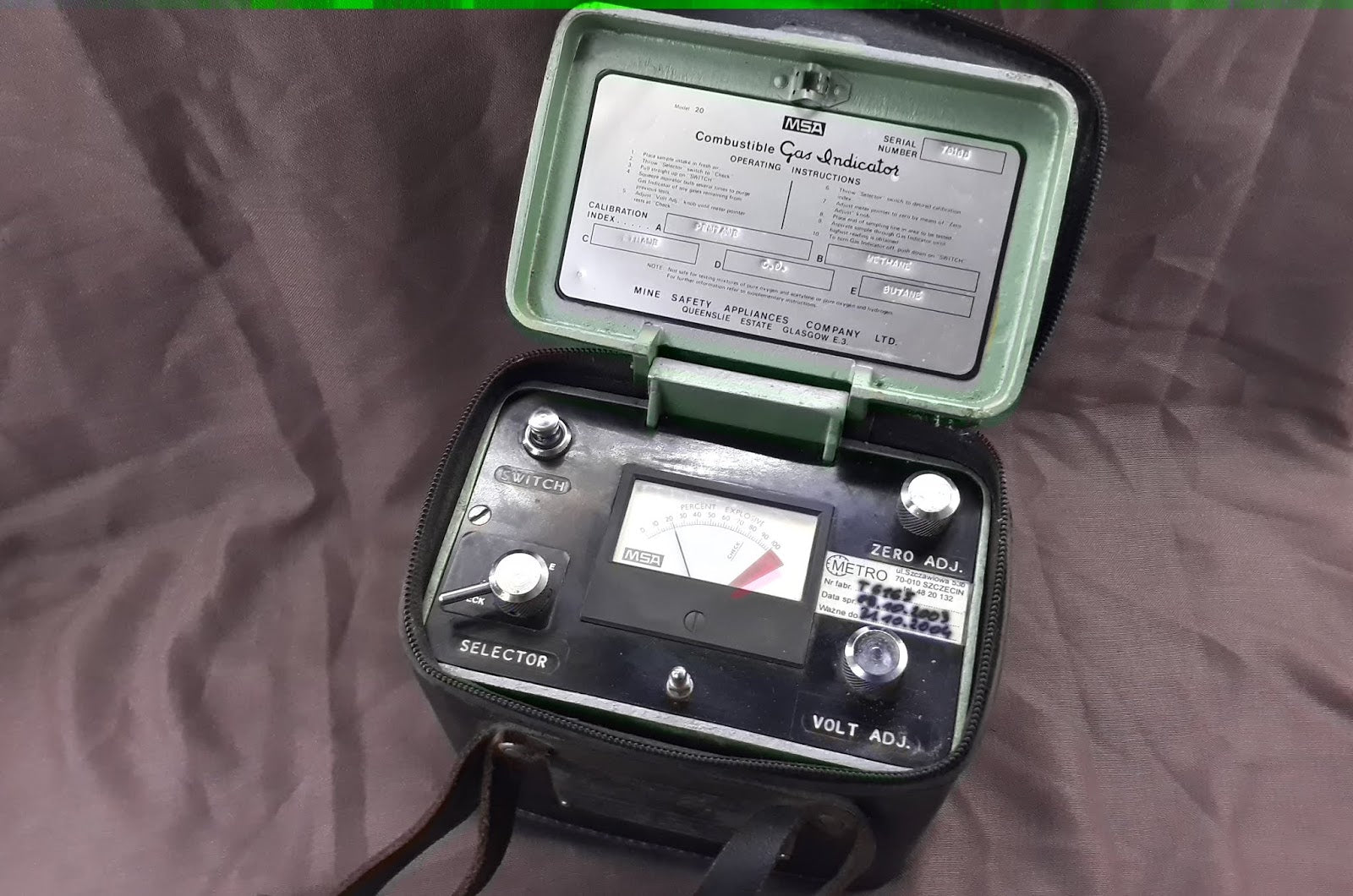 MSA Combustible Gas Indicator Model 20 CGI 20