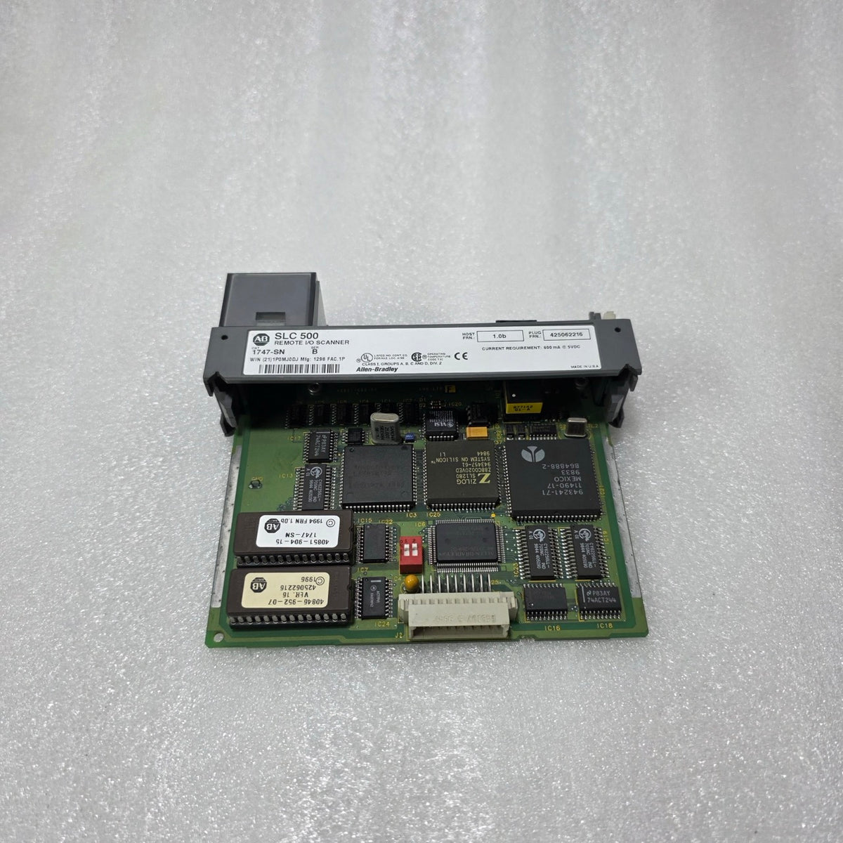 A BRADLEY SLC 500 REMOTE I/O SCANNER 1747-SN SERIES B PLC MODULE