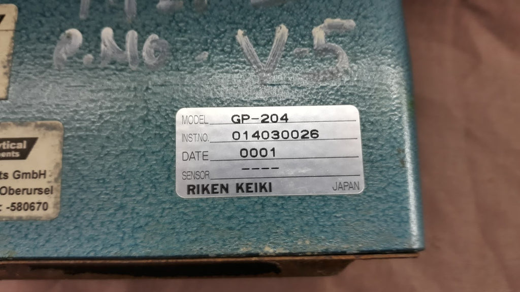 Riken Keiki Fine GP-204 Combustible Gas Detector Laboratory Analysis Gauge