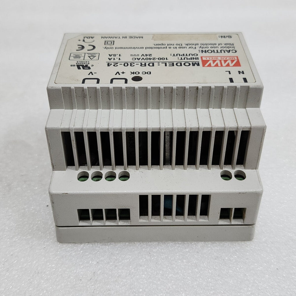 MEAN WELL DR-30-24 POWER SUPPLY MODULE 24VDC 1.5A