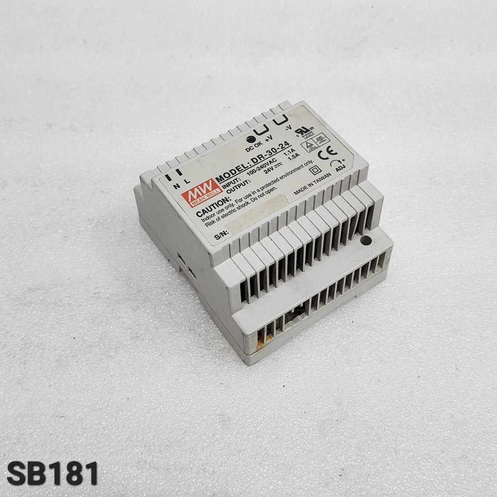 MEAN WELL DR-30-24 POWER SUPPLY MODULE 24VDC 1.5A
