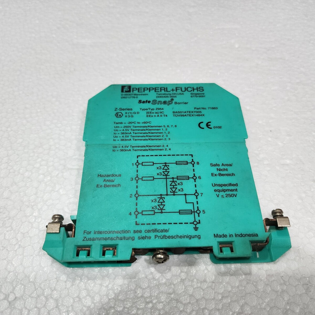 PEPPERL + FUCHS Z954 ZENER BARRIER 71863