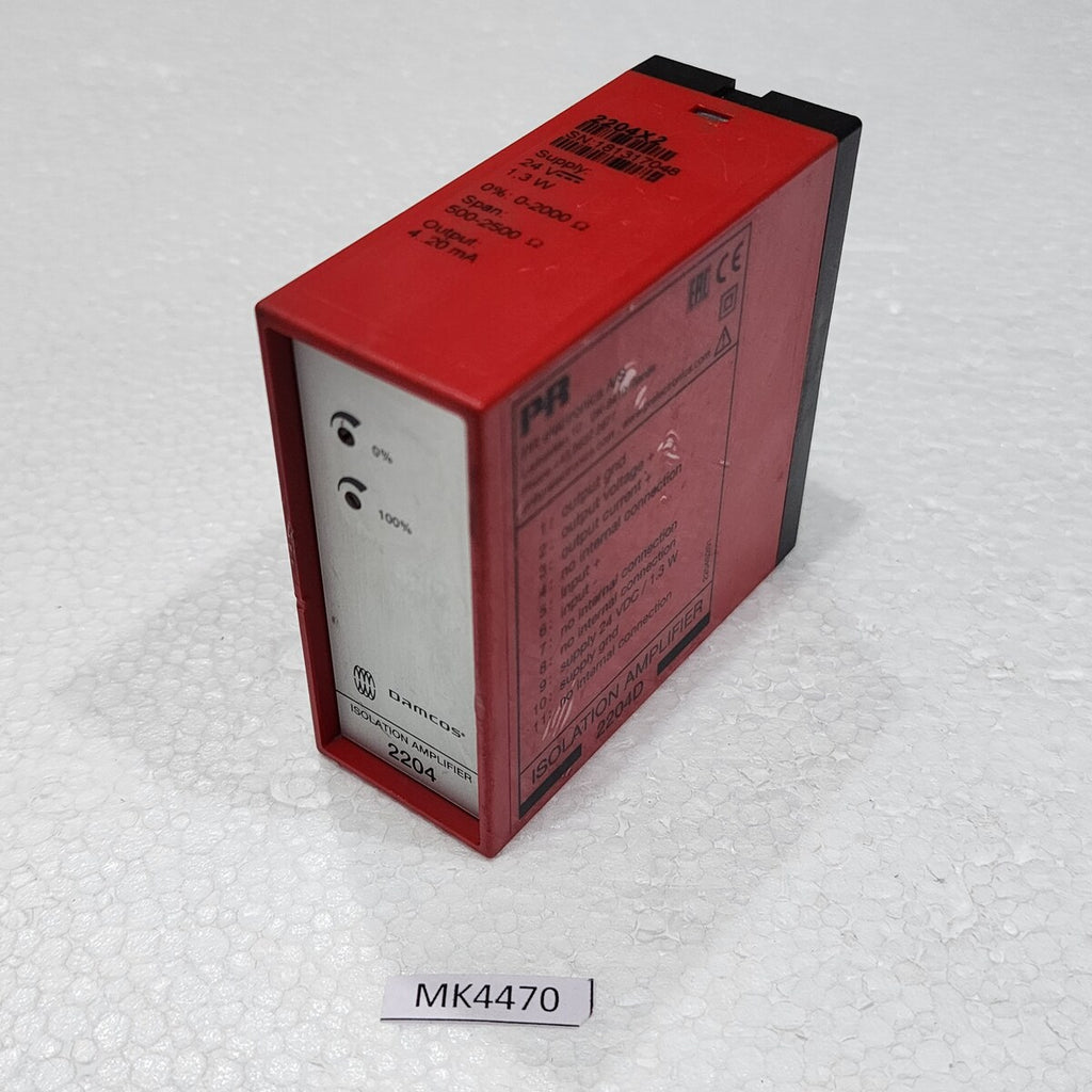 DAMCOS 2204 ISOLATION AMPLIFIER 2204D PR ELECTRONICS 24V