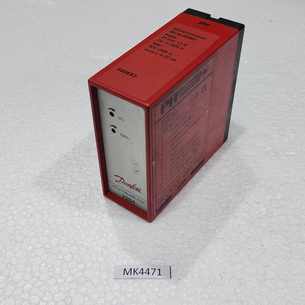 DANFOSS 2204 ISOLATION AMPLIFIER PR ELECTRONICS 24V