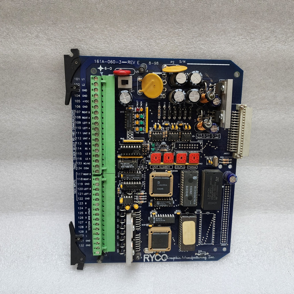 RYCO 161A-060-3 REV E PC BOARD SCREW TERMINALS LED INDICATORS