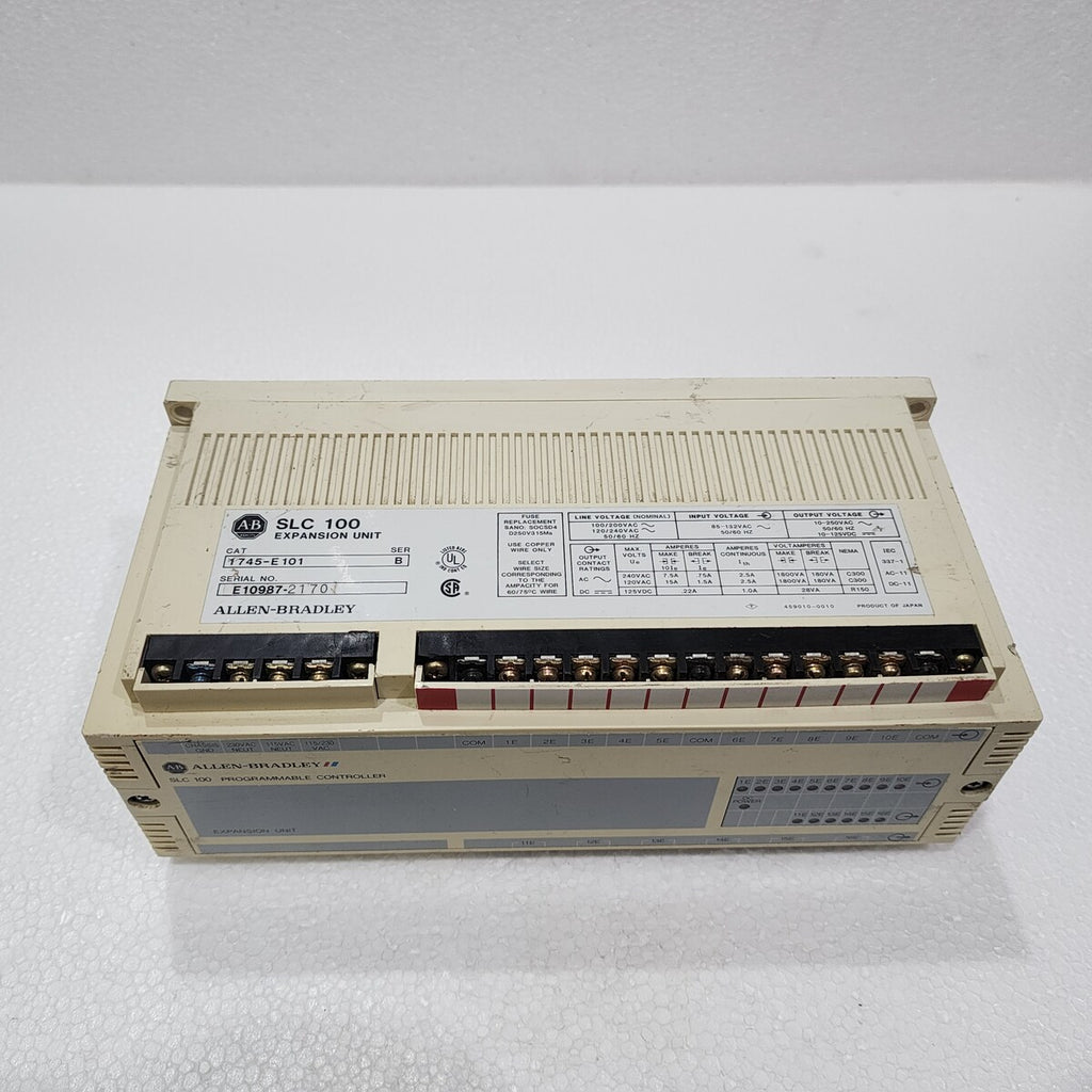 ALLEN BRADLEY SLC 100 CAT 1745-E101 SER B PROGRAMMABLE CONTROLLER EXPANSION UNIT