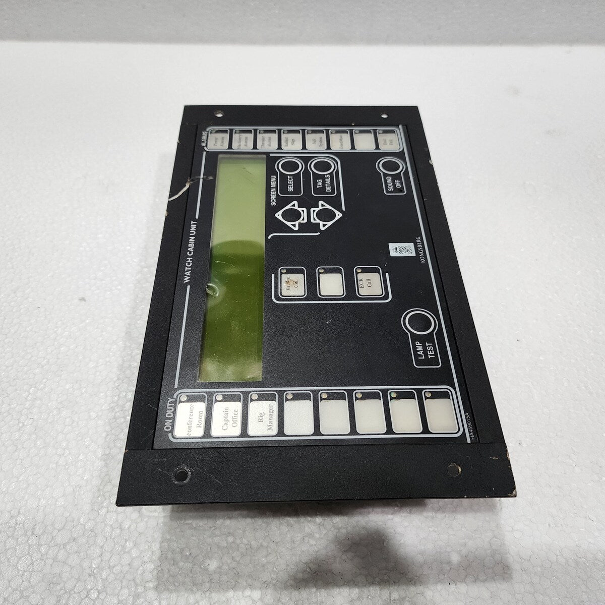 KONGSBERG 6200373 REV B1 WATCH BRIDGE UNIT 6200338 REV C1