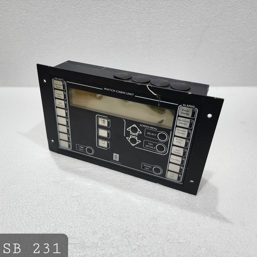 KONGSBERG 6200373 REV B1 WATCH BRIDGE UNIT 6200338 REV C1