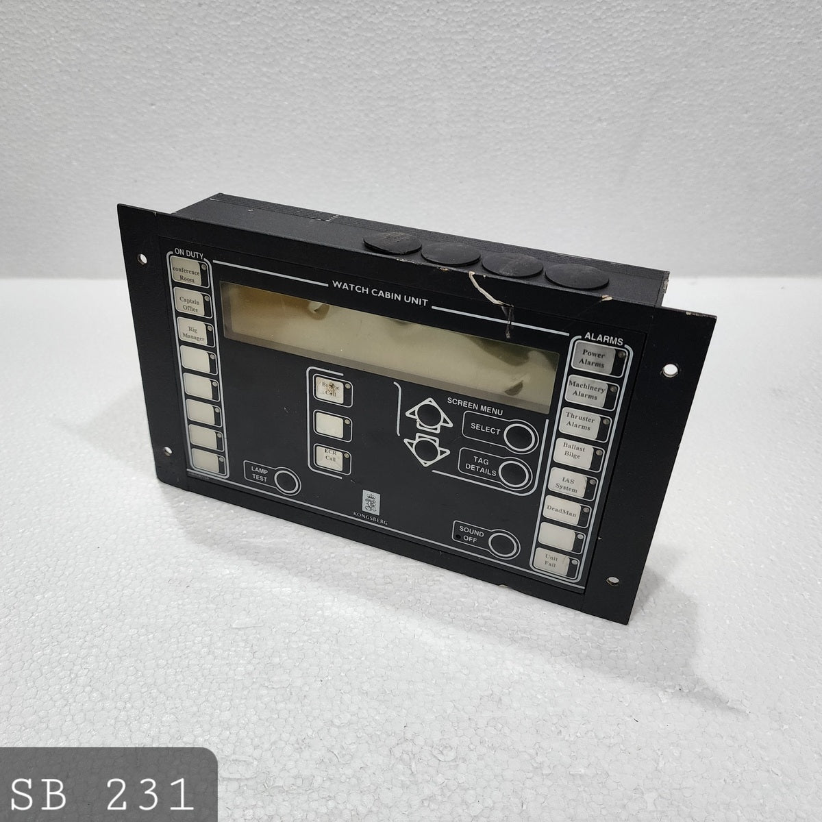KONGSBERG 6200373 REV B1 WATCH BRIDGE UNIT 6200338 REV C1