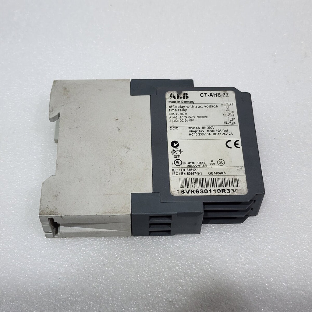 ABB CT-AHS.22 OFF DELAY WITH AUX VOLTAGE TIME RELAY 1SVR630110R3300