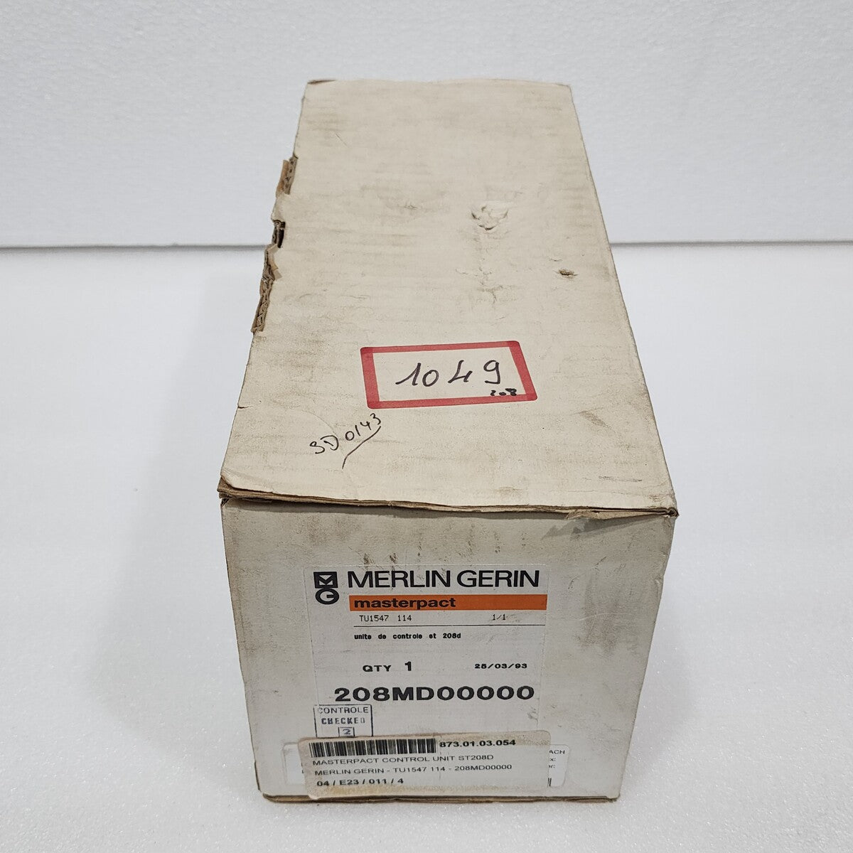MERLIN GERIN ST208D MASTERPACT UNIT 1000A TU1547 114