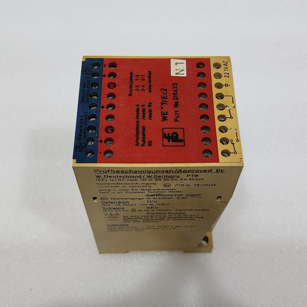 PEPPERL + FUCHS WE77/EX2 SWITCH AMPLIFIER 01543S