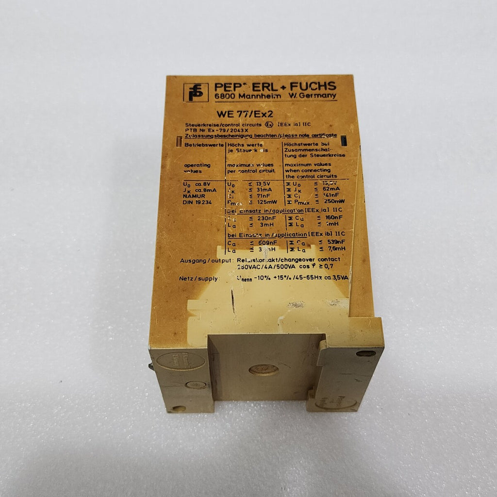PEPPERL + FUCHS WE77/EX2 SWITCH AMPLIFIER 01543S