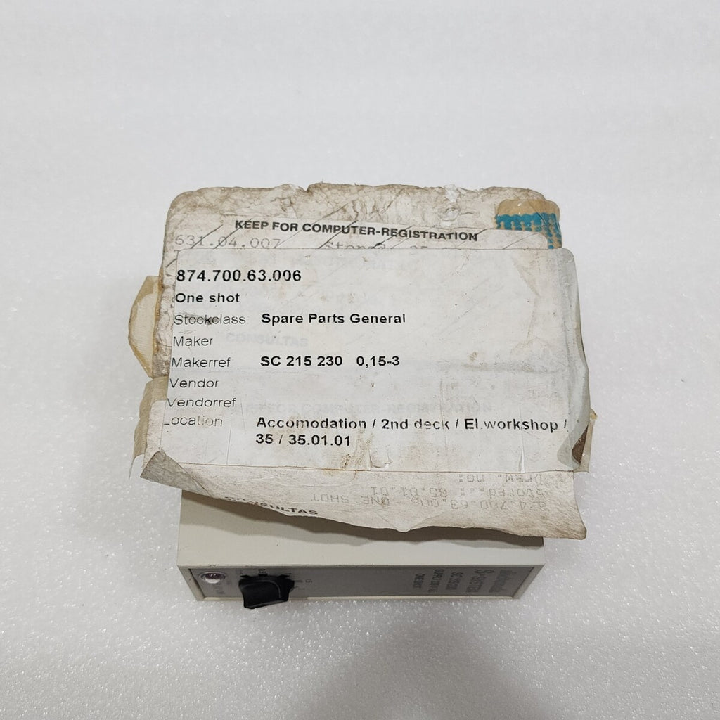ELECTROMATIC S-SYSTEM SC 215 230 ONE SHOT RELAY 230VAC