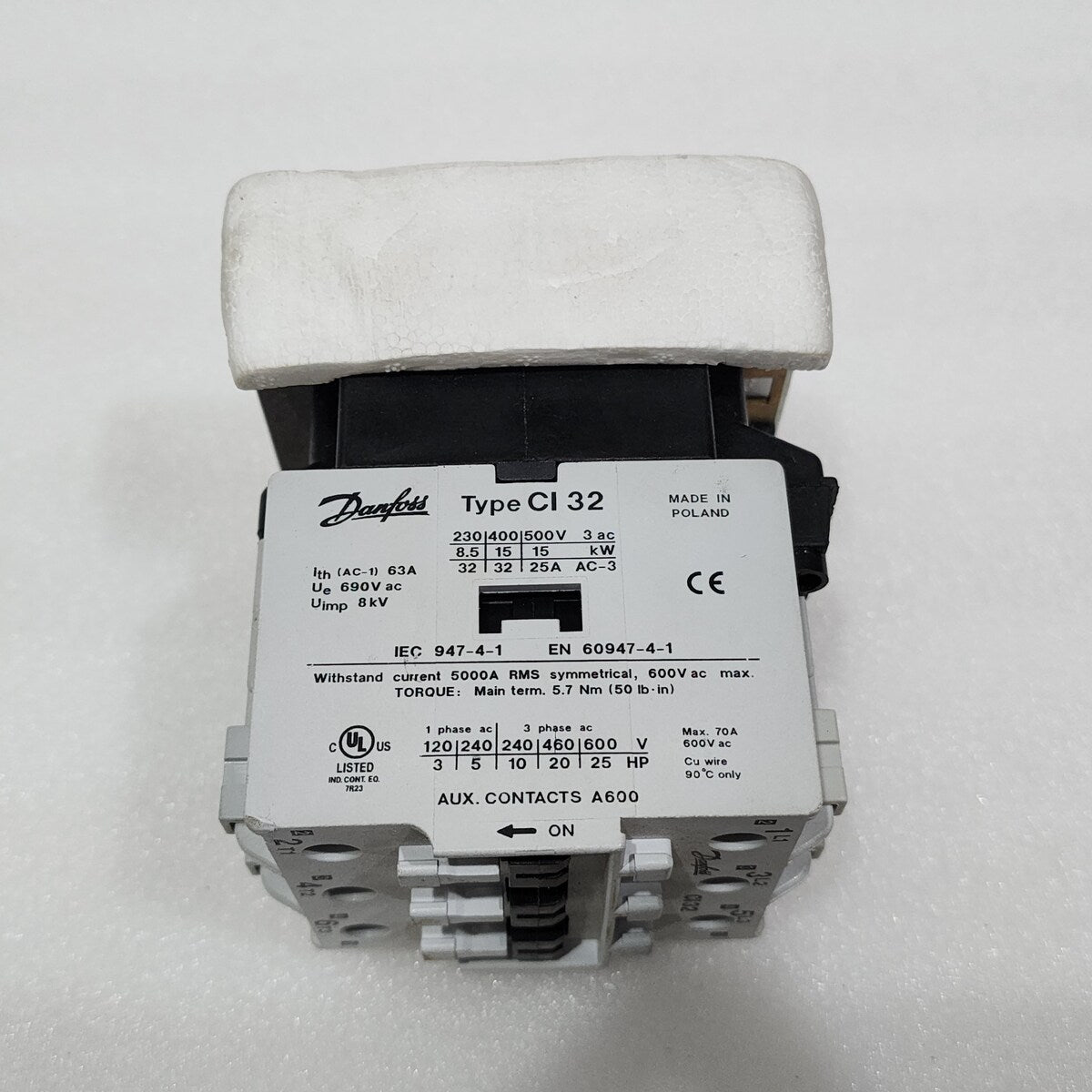 DANFOSS CI32 CONTACTOR 24VAC 037H0061.13