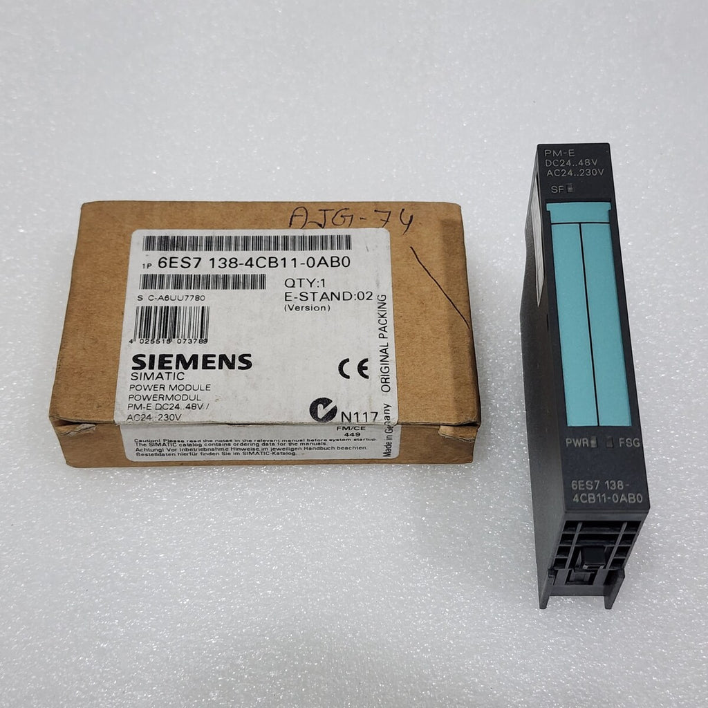 SIEMENS PM-E 6ES7 138-4CB11-0AB0 POWER SUPPLY INTERFACE MODULE