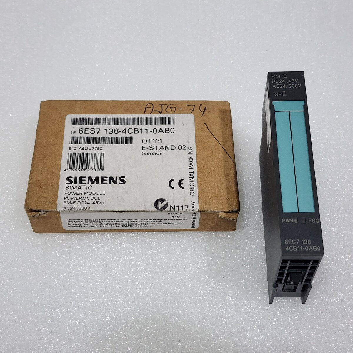 SIEMENS PM-E 6ES7 138-4CB11-0AB0 POWER SUPPLY INTERFACE MODULE