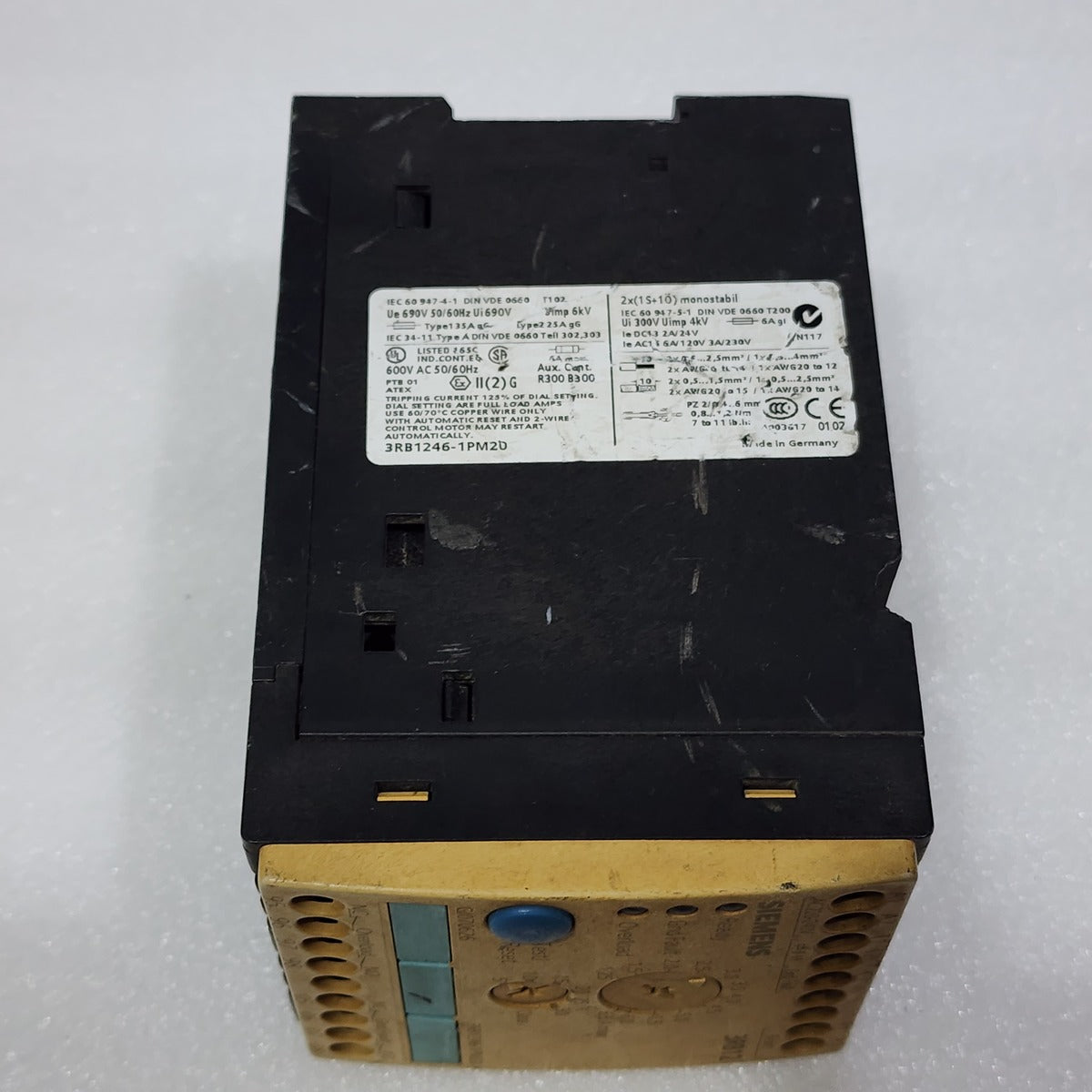 SIEMENS 3RB12 ELECTRONIC OVERLOAD RELAY 3RB1246-1PM20