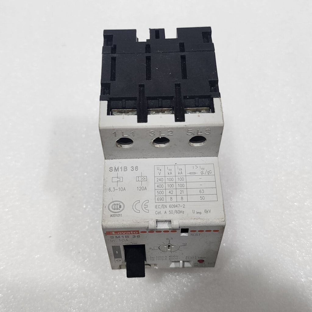 LOVATO SM1B 36 MOTOR PROTECTION CIRCUIT BREAKER 8.1-10A