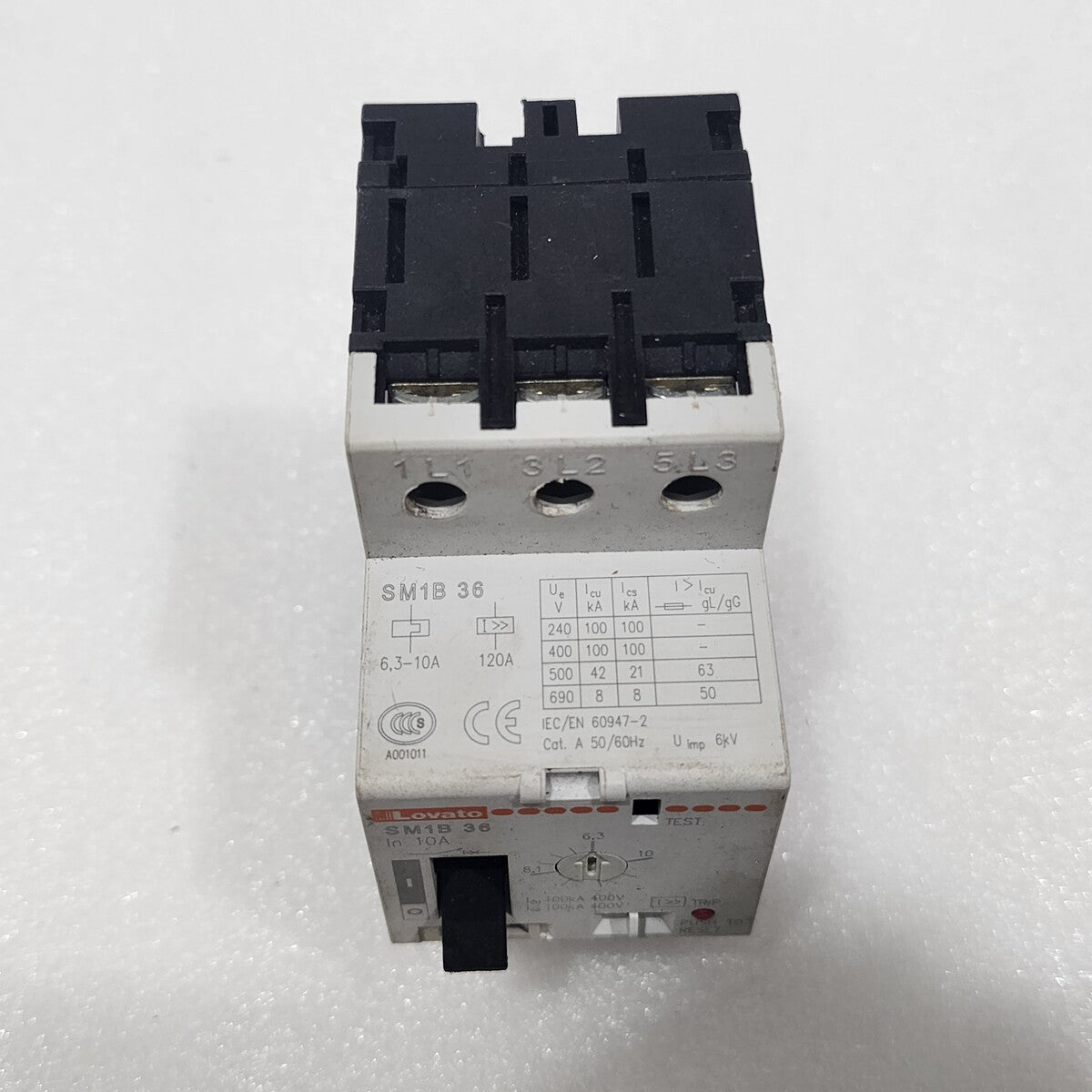 LOVATO SM1B 36 MOTOR PROTECTION CIRCUIT BREAKER 8.1-10A