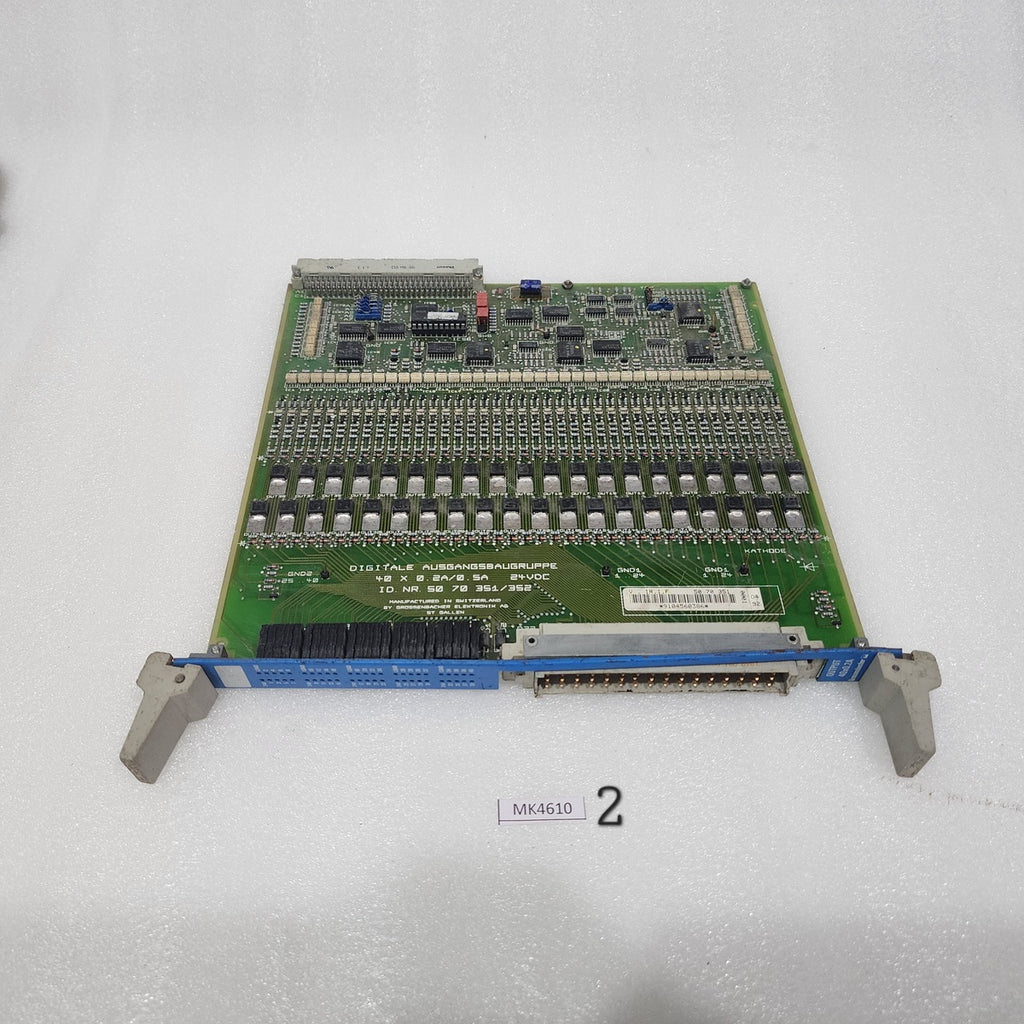 GROSSENBACHER ELECTRONIC AG 50 70 351/352  DIGITAL OUTPUT CARD 40X0.2A/0.5A 24VD
