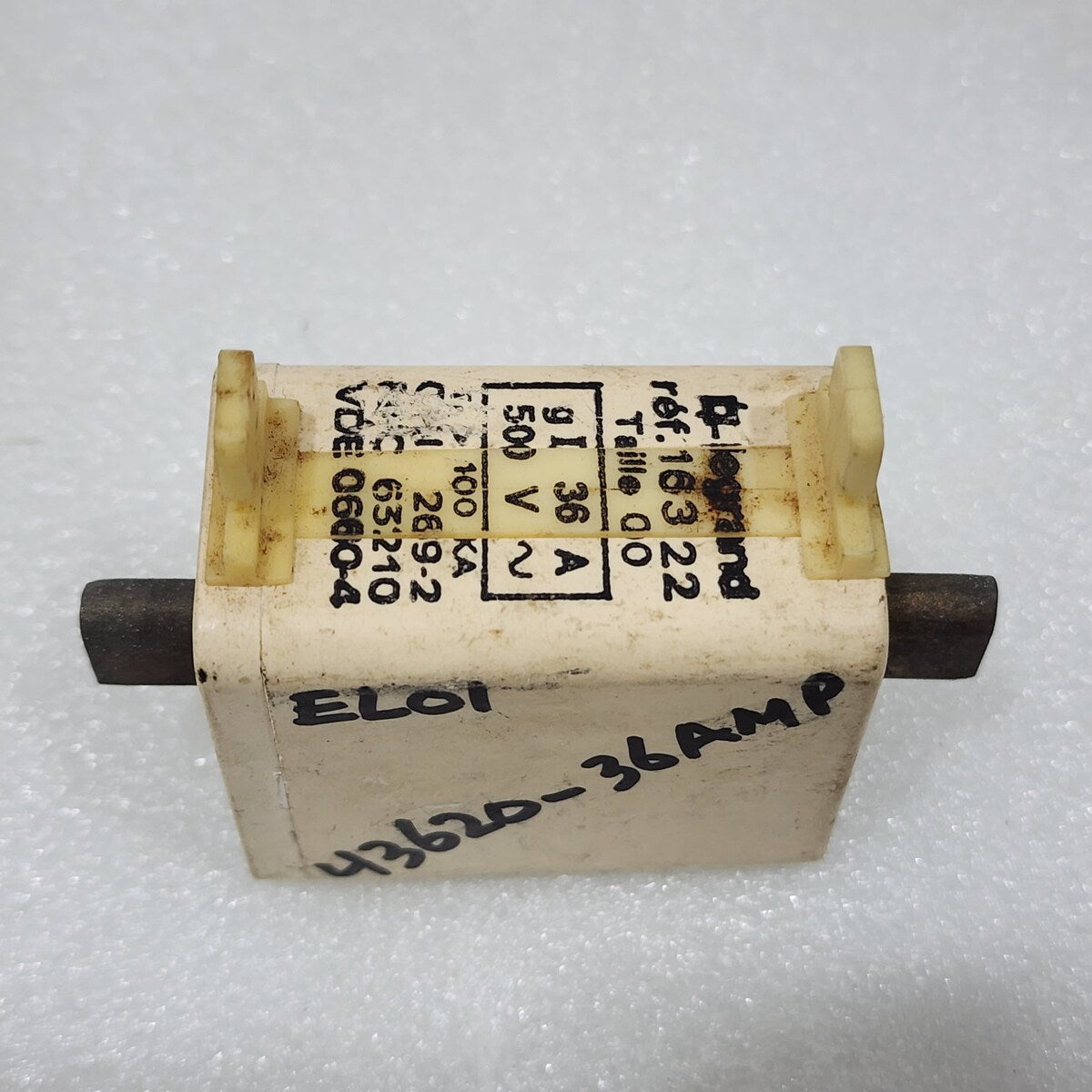 LEGRAND 163 22 36A HRC BLADE TYPE CARTRIDGE FUSE 36A/500V LOT OF 5 UNITS