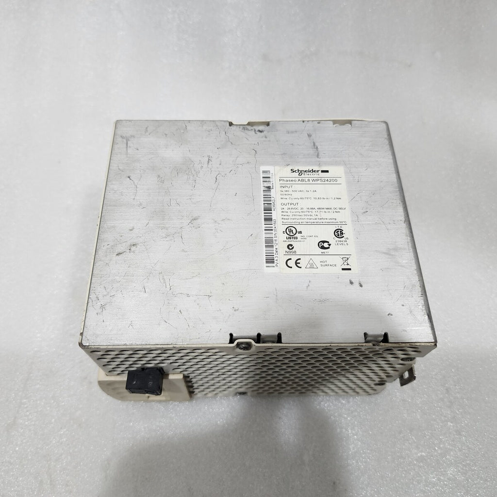 ABL8 WPS24200 3-PH REGULATED SWITCH POWER SUPPLY 24-28VDC 20-16.66A