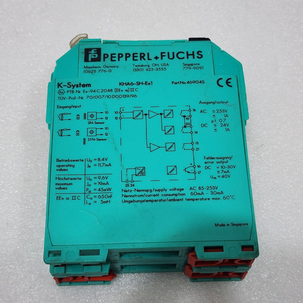 PEPPERL + FUCHS KHA6-SH-EX1 SWITCH AMPLIFIER 46904S