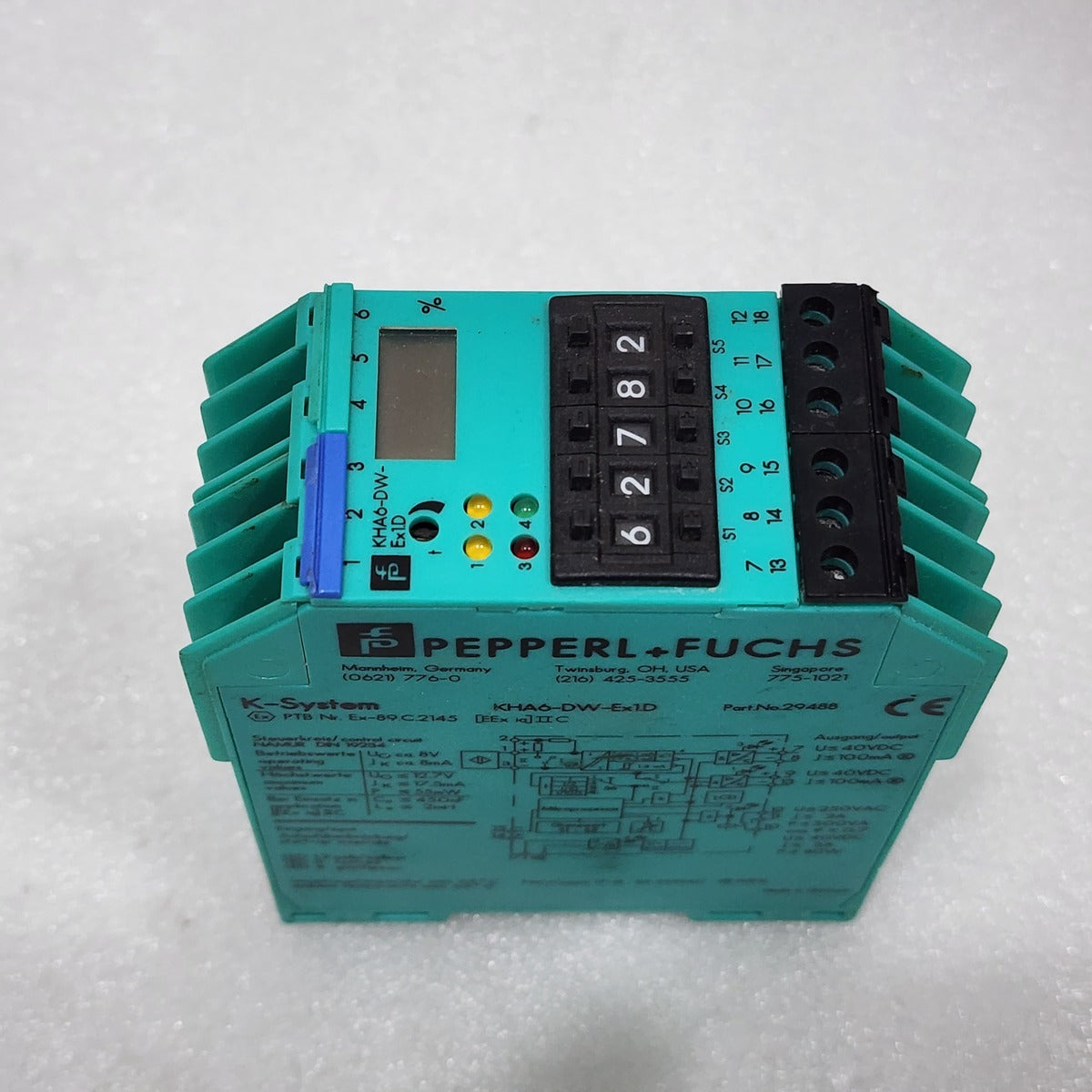 PEPPERL + FUCHS KHA6-DW-EX1.D ROTATION SPEED MONITOR 29488