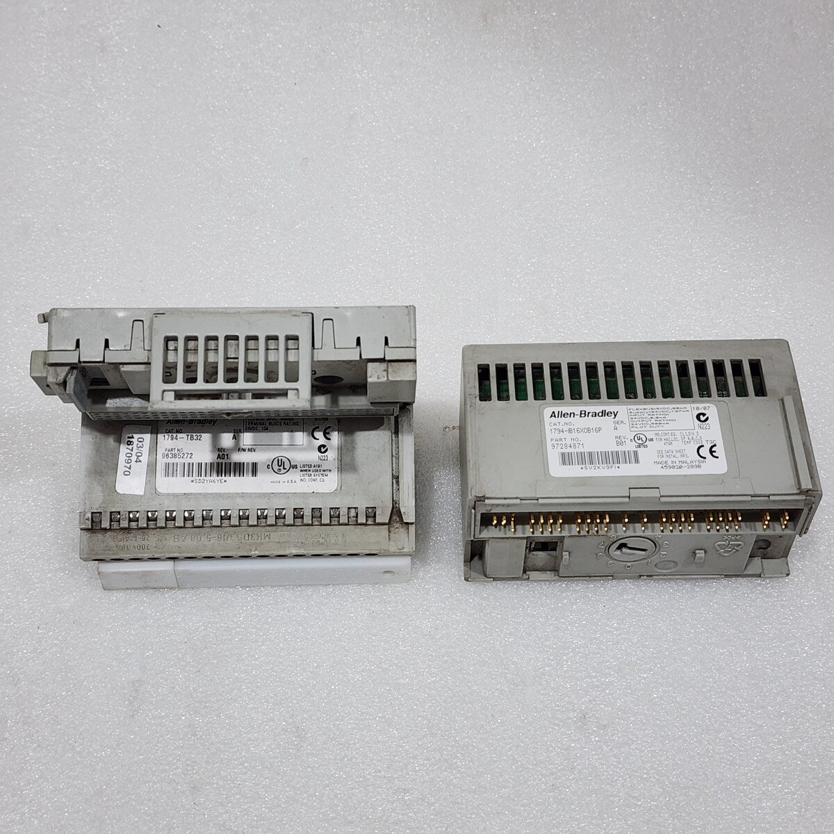ALLEN BRADLEY CAT 1794-IB16X0B16P FLEX I/O MODULE 97284871 1794-TB32 96385272