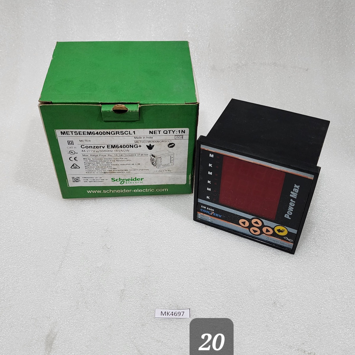 CONZERV EM6400NG+ METER METSEEM6400NGRSCL1 44-277V