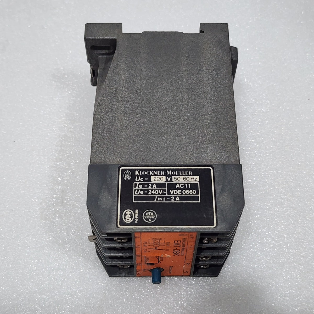 KLÖCKNER MOELLER EMT-DBK CONTROL RELAY | 220V AC | AUTO/HAND RESET MODULE