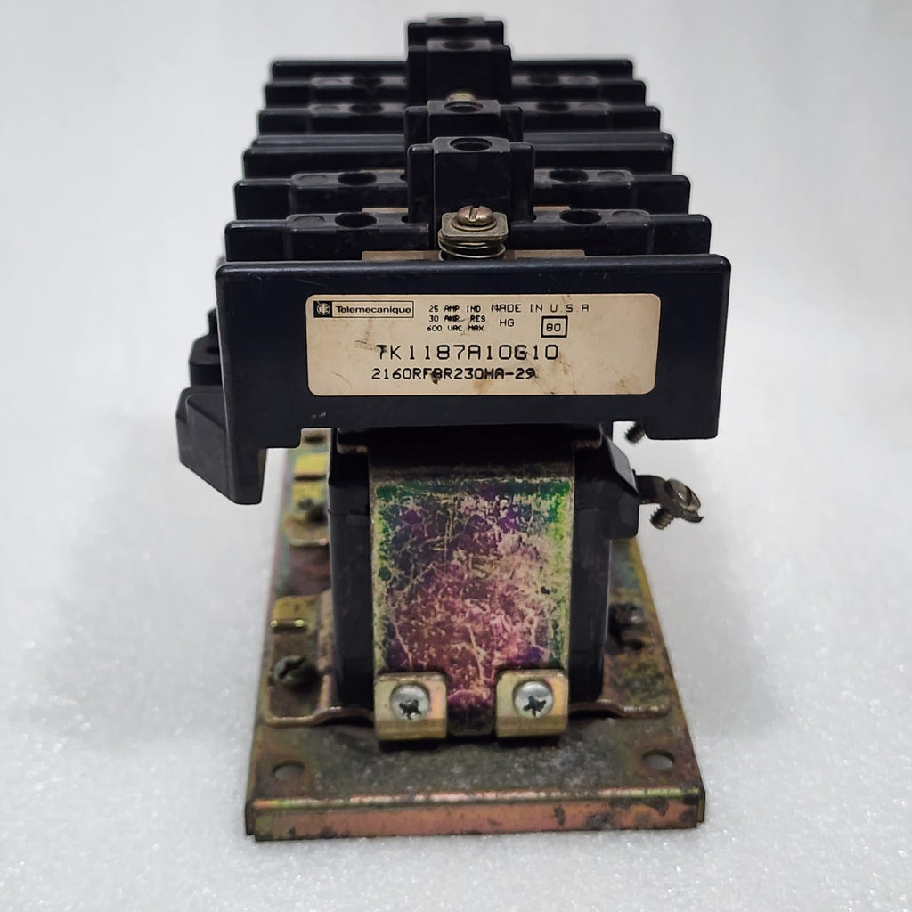TELEMECANIQUE TK1187A10G10 CONTACTOR 2160RFBR230HA-29 COIL VOLTAGE 10-12VDC