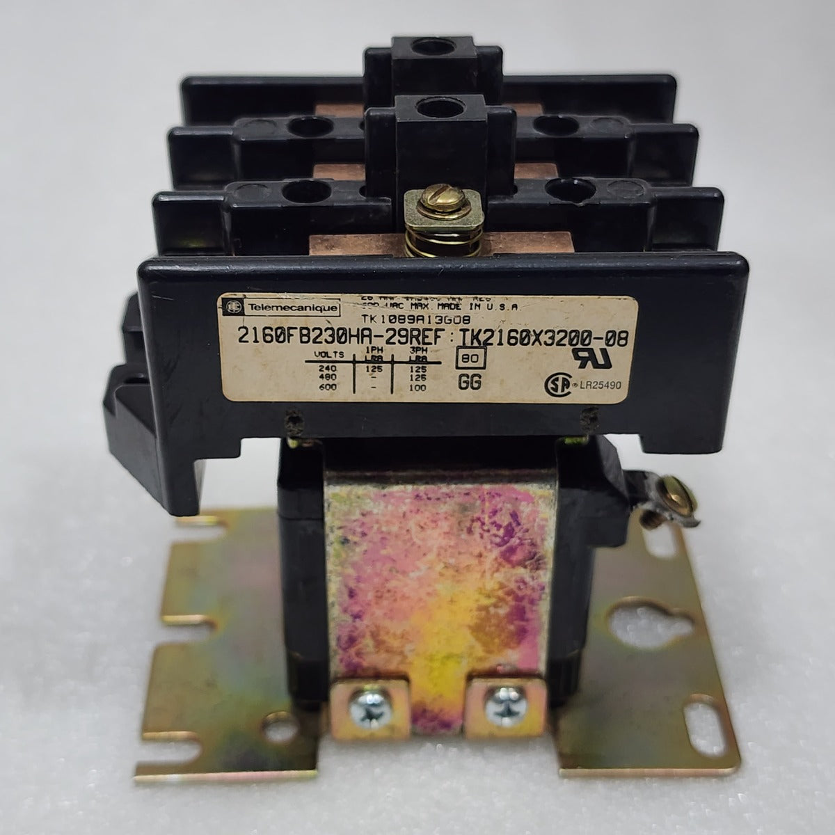 TELEMECANIQUE TK 1089A13G08 CONTACTOR 2160FB230HA-29REF TK2160X3200-08