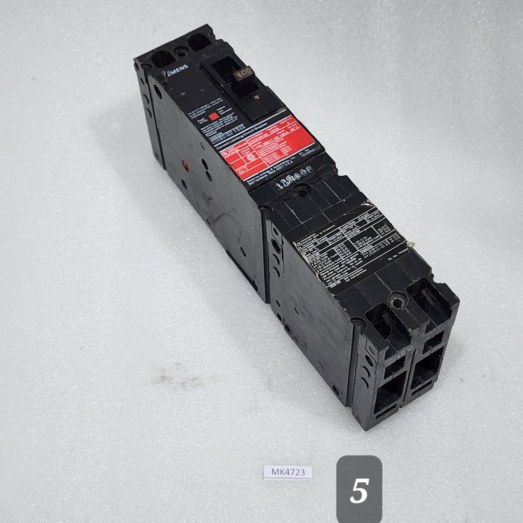 SIEMENS CED62B100 CED 2-POLE 100A CIRCUIT BREAKER 600VAC 250VDC