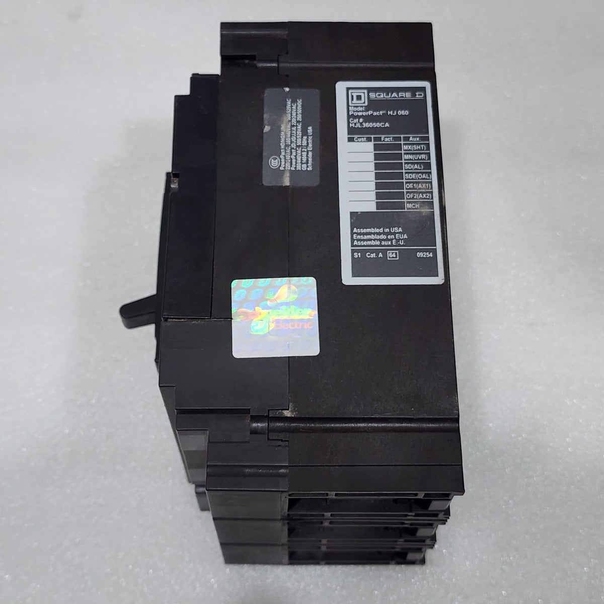SQUARE D HJL36050CA 50A CIRCUIT BREAKER 480VAC 250VDC HJ 060