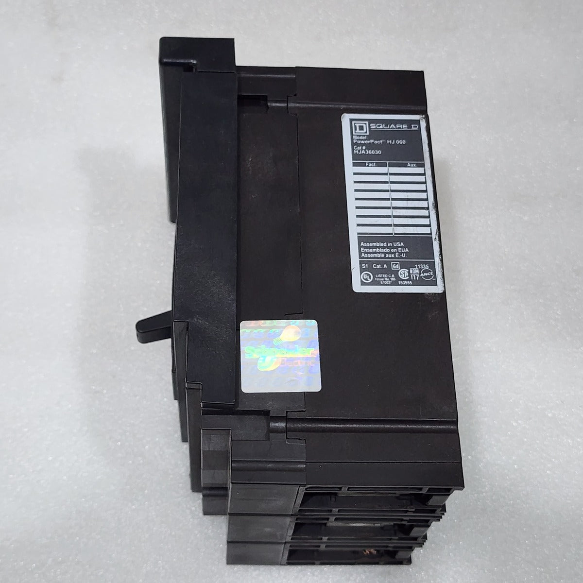 SQUARE D HJA36030 30A CIRCUIT BREAKER 480VAC 250VDC  WITHOUT JAWS & PROTECTOR
