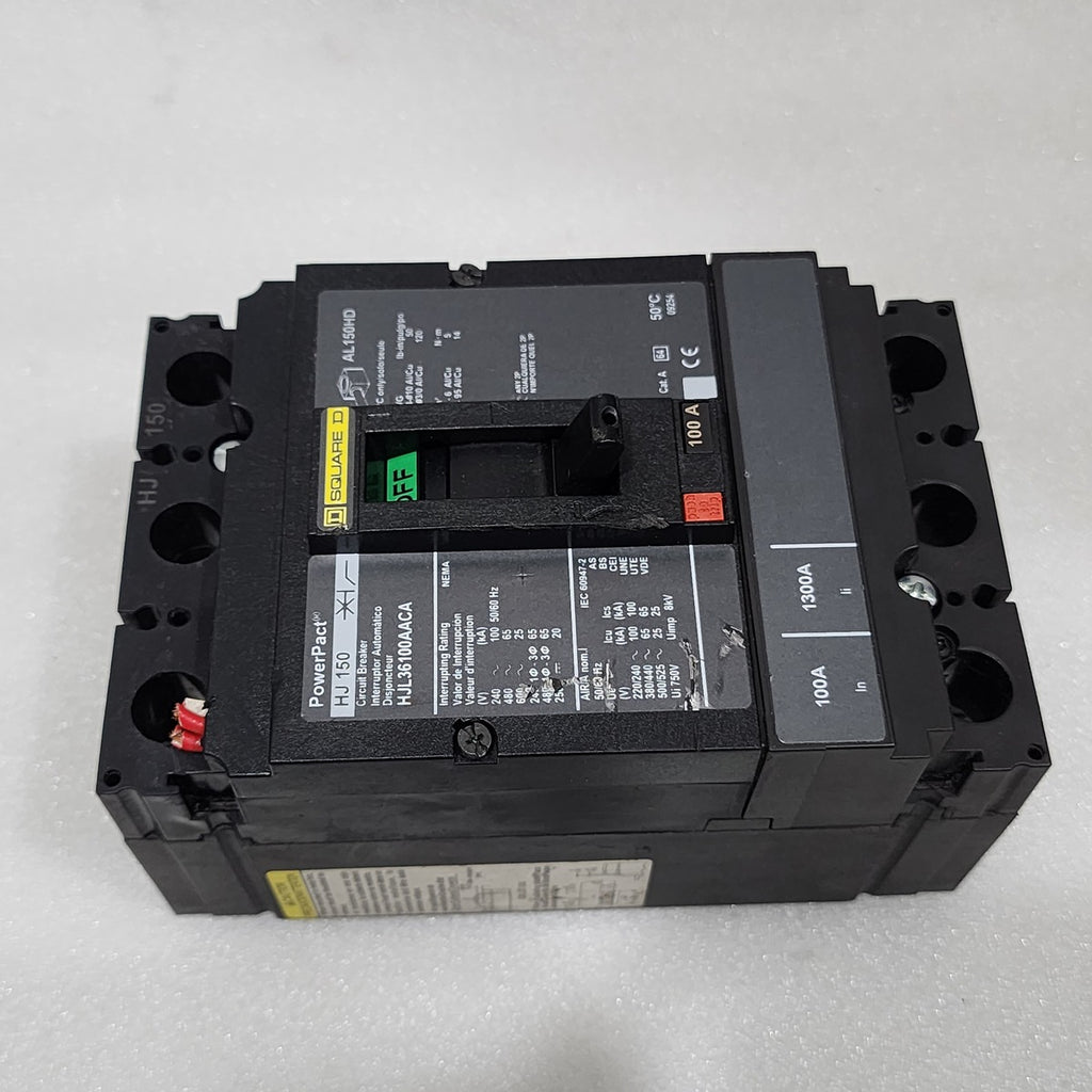 SQUARE D HJL36100AACA 100A CIRCUIT BREAKER 480VAC 250VDC
