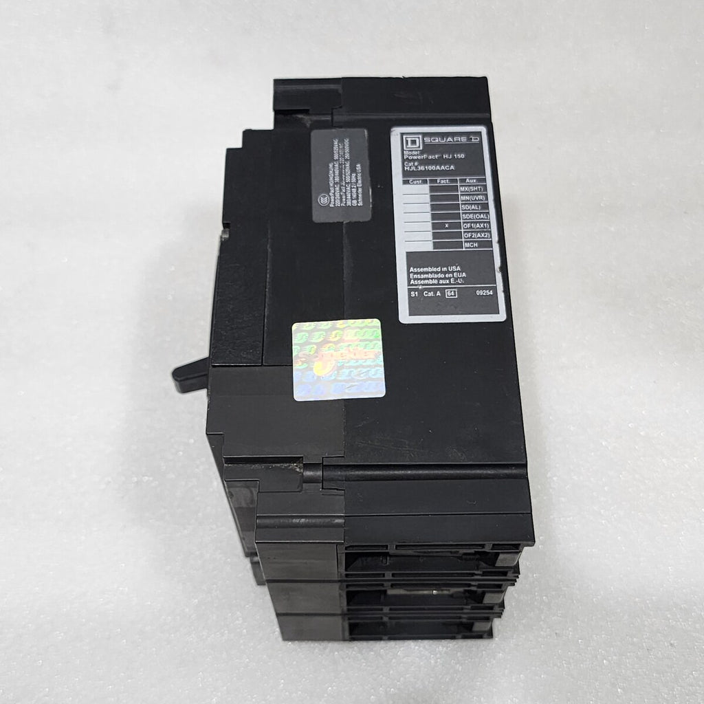 SQUARE D HJL36100AACA 100A CIRCUIT BREAKER 480VAC 250VDC