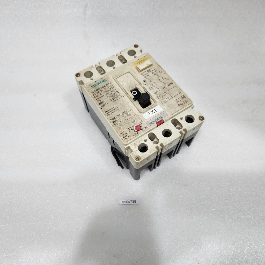 SIEMENS 3VF3211-5DS71-0AB1 INDUSTRIAL CIRCUIT BREAKER 100-160A OVER-CURRENT RELE