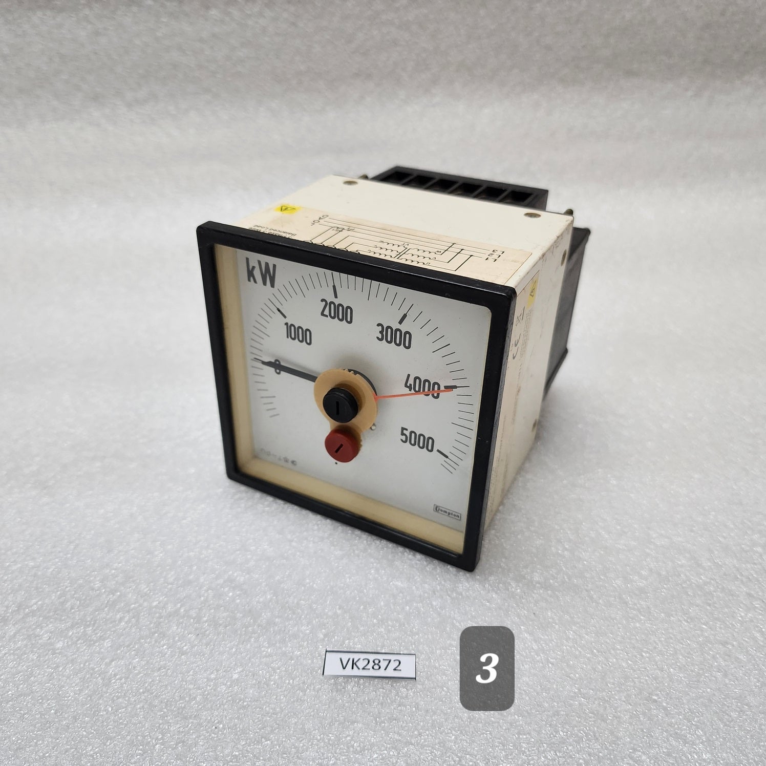 CROMPTON 244-216G-QQ-CD-ER kW METER 494409 1 430258-1 L/L VT RATIO 13.8K/120V CT