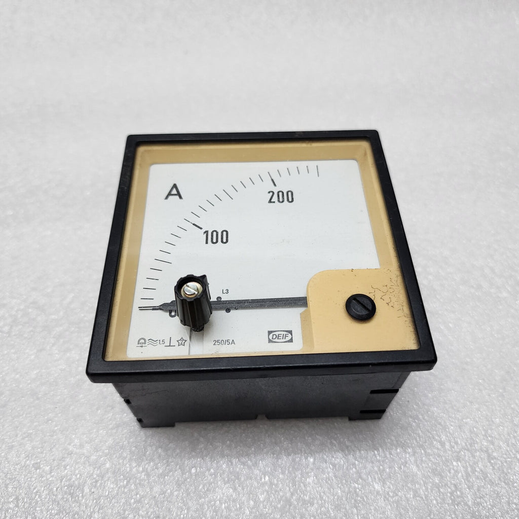 DEIF AMMETER CT 250/5A SCALE 0-250A