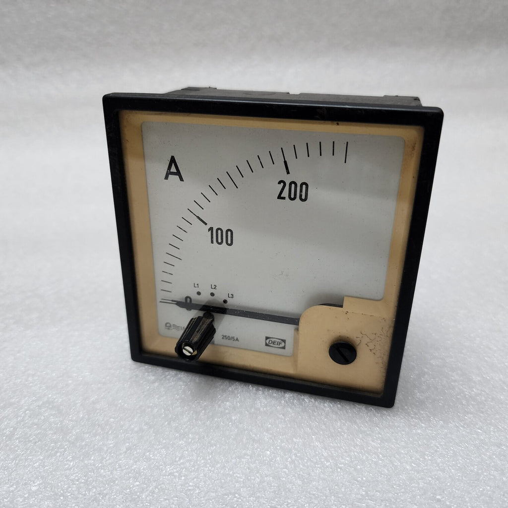 DEIF AMMETER CT 250/5A SCALE 0-250A