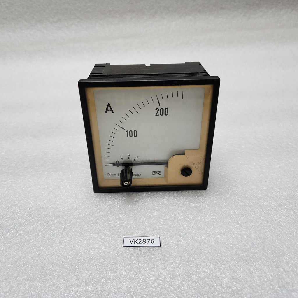 DEIF AMMETER CT 250/5A SCALE 0-250A