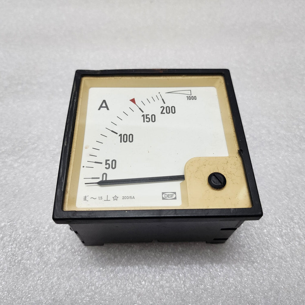 DEIF AMMETER CT 200/5A SCALE 0-200A X 5
