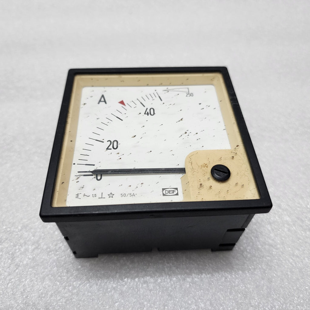 DEIF AMMETER CT 50/5A SCALE 0-50A X 5