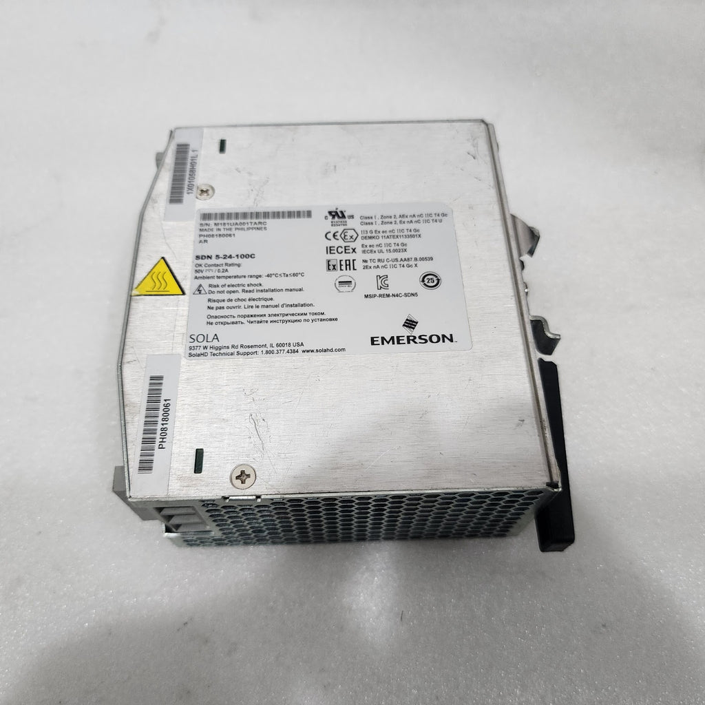 EMERSON SOLA SDN 5-24-100C AC/DC CONVERTER 5A POWER SUPPLY