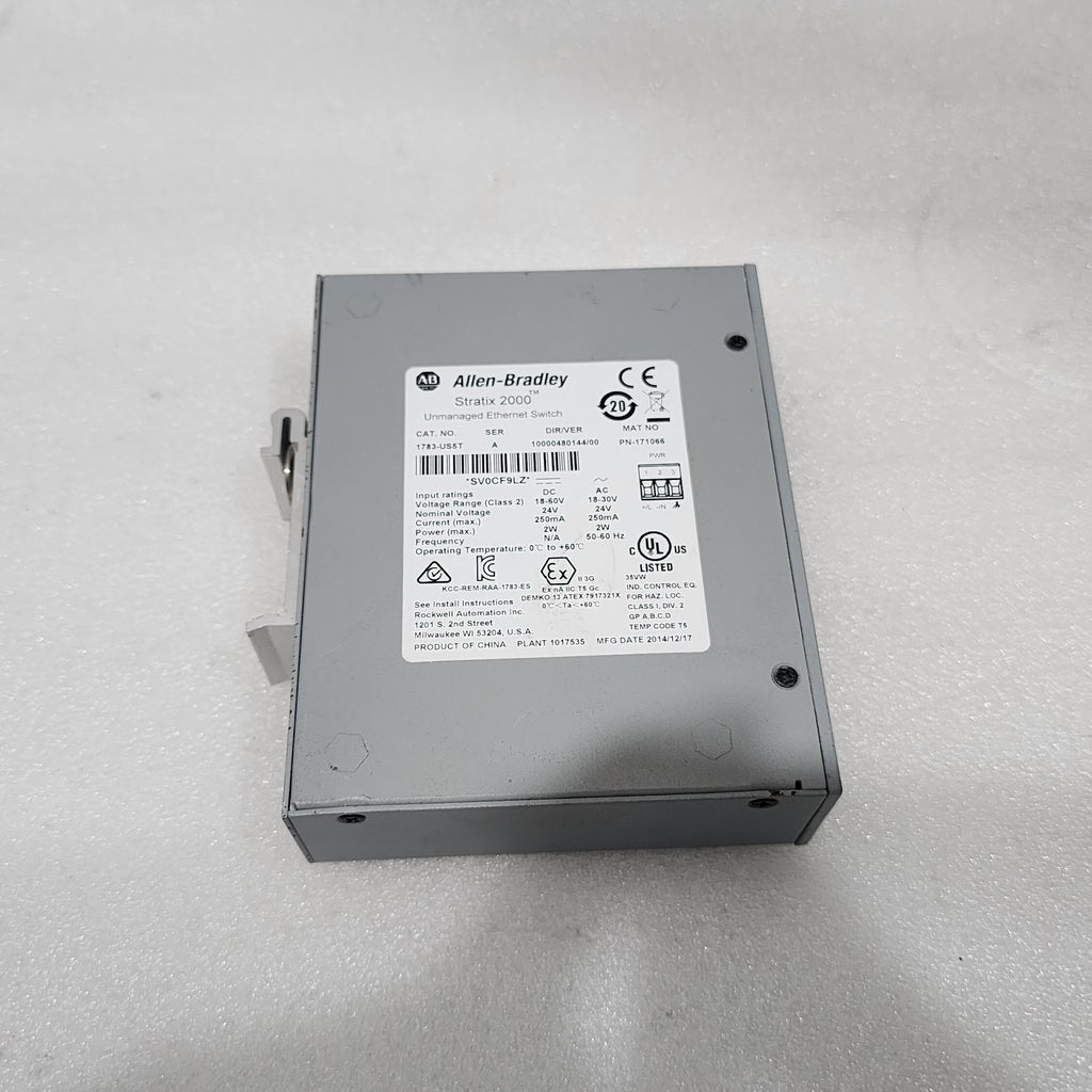 ALLEN BRADLEY STRATIX 2000 CAT 1783-US5T UNMANAGED ETHERNET SWITCH