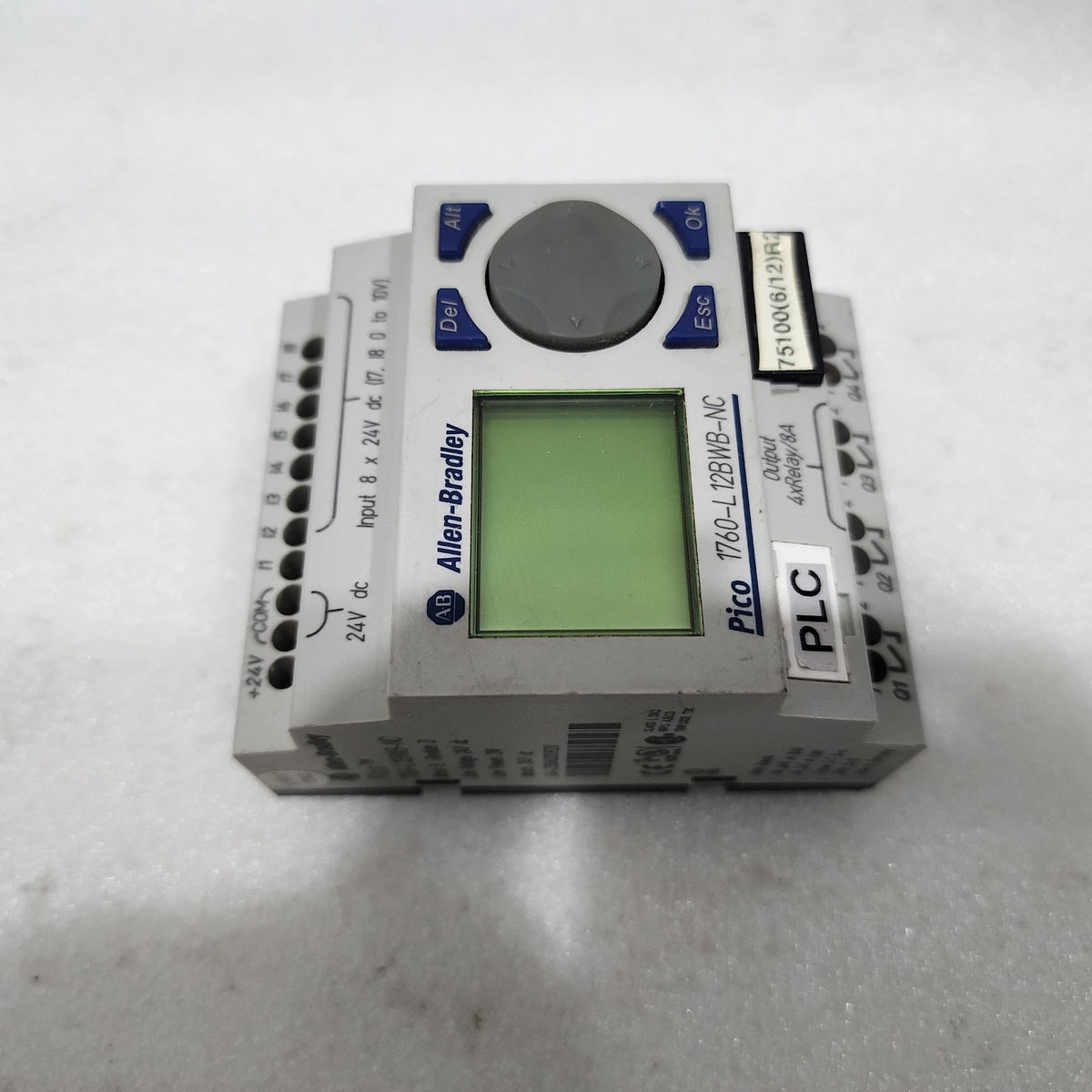 ALLEN BRADLEY CAT 1760-L12BWB-NC PICO LOGIC RELAY SER B REV D 24VDC